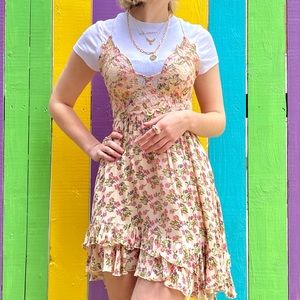 Free People Adella Printed Slip Dress Size M